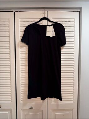 Marcella Leonie Black Tee Dress